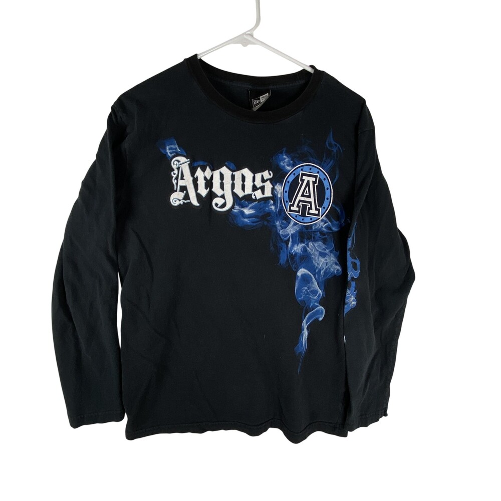 Toronto Argonauts Shirt Mens Medium Black CFL Football New Era Long Sleeve